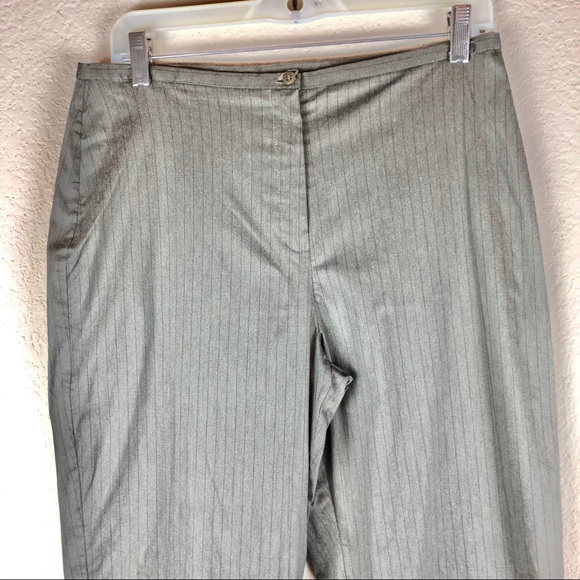 Cache Capri Pants Pinstripe Grey Dress - Picture 2 of 7